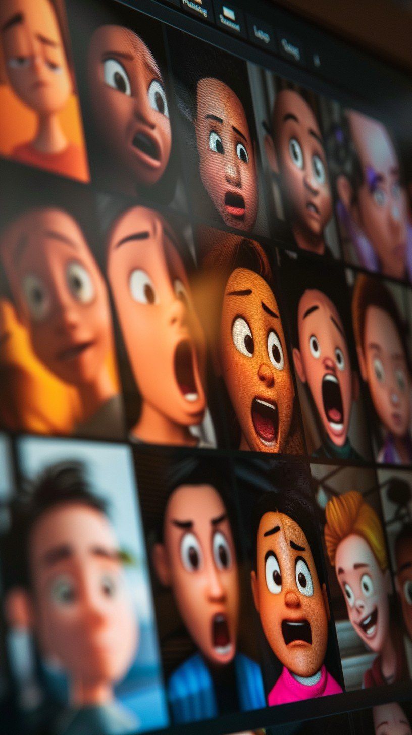 AI-generated sticker face 4